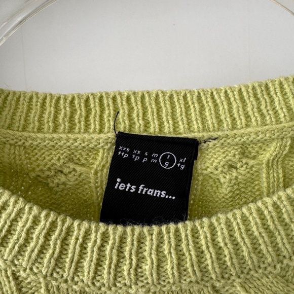 URBAN OUTFITTERS Iets Frans Green Cable Knit Cropped Jumper - Picture 8 of 8